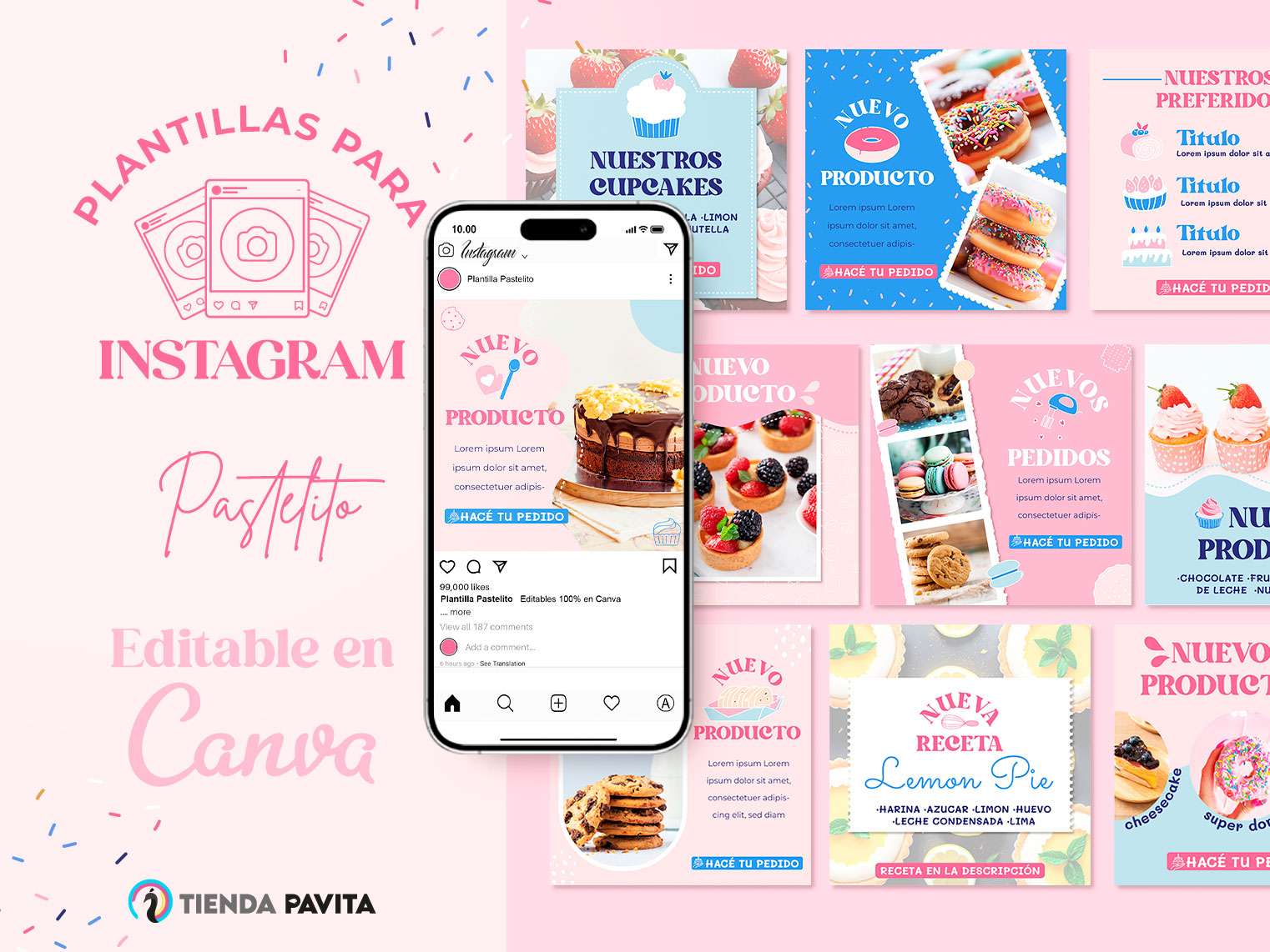 Plantilla para Instagram Pastelería