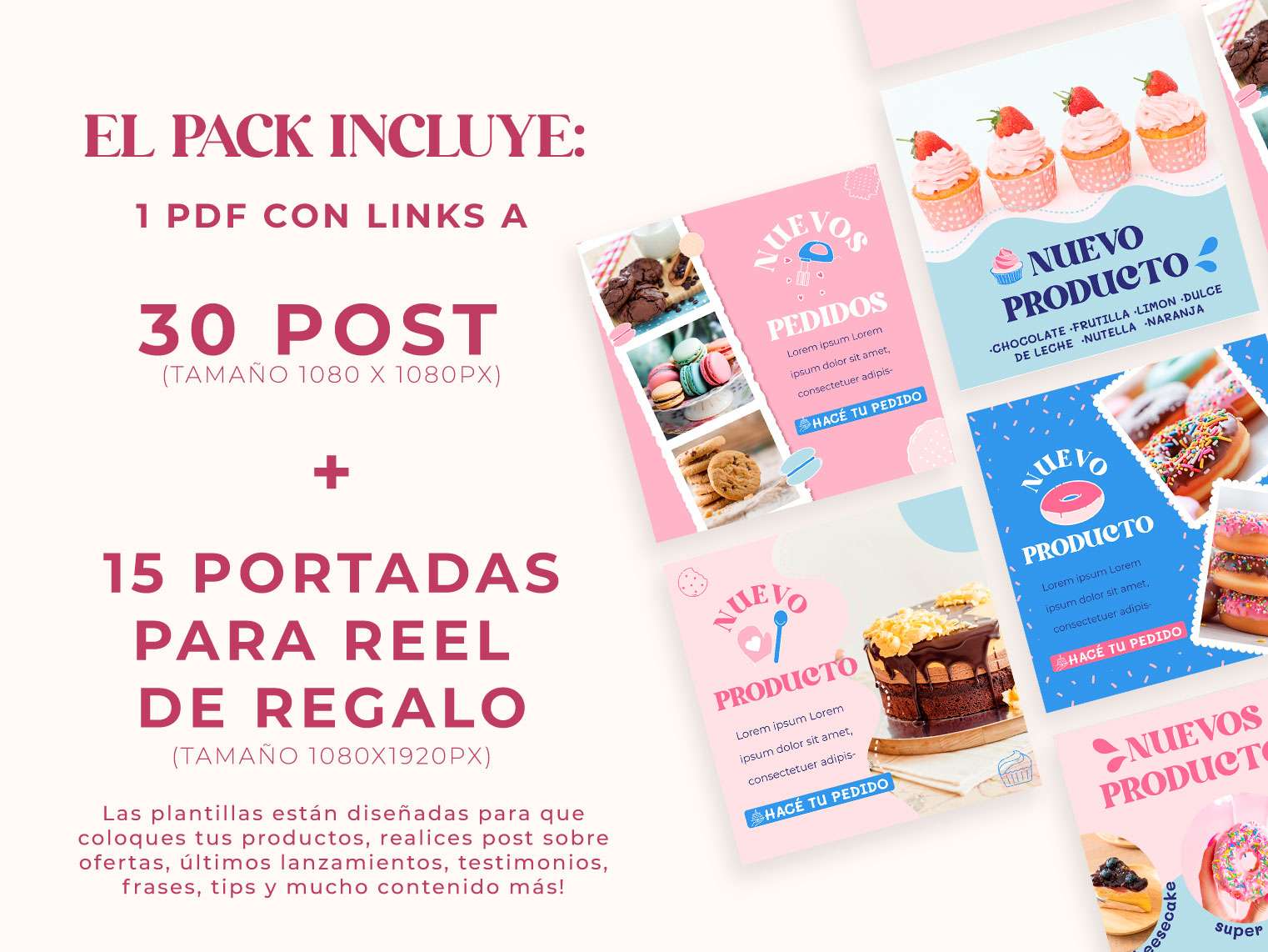 Plantilla para Instagram Pastelería