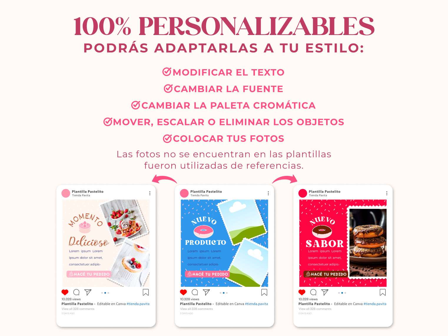 Plantilla para Instagram Pasteleria