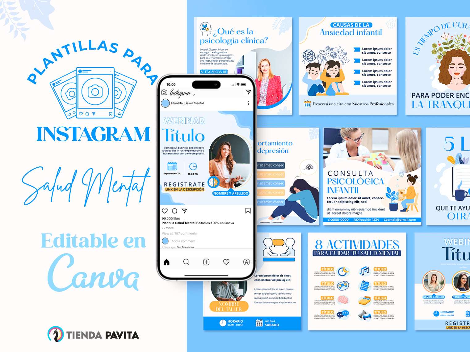Plantilla para Instagram Salud Mental