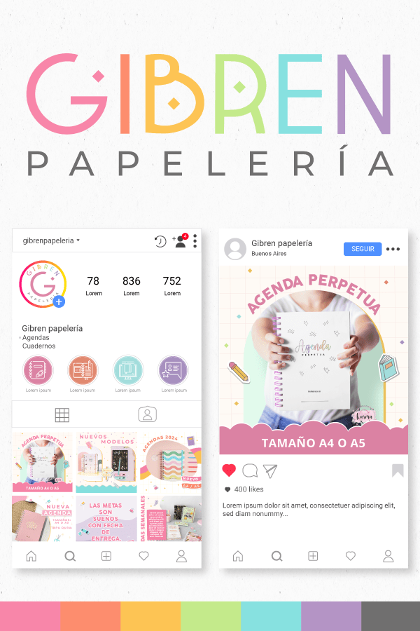 Diseño de Identidad Visual para Gibren Papelería